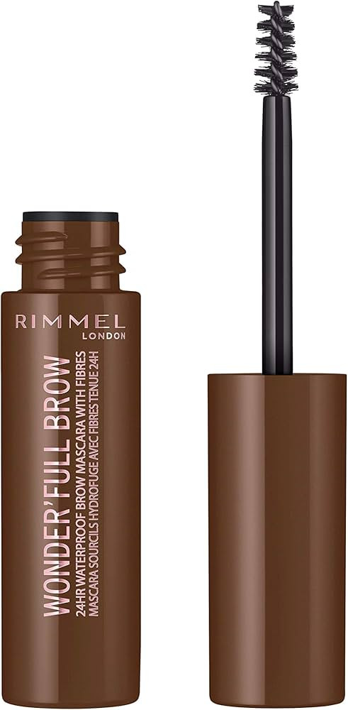 Rimmel London Wonder'Full 24HR Eyebrow Mascara, Long-Wearing, Waterproof, Smudge-Proof, 002, Medi... | Amazon (US)