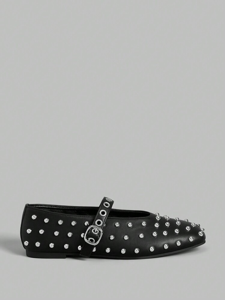 Scarpe Casual Da Donna Con Punta Quadrata, Cinturini, Stile Alla Moda, Stile Punk/Motociclista | SHEIN