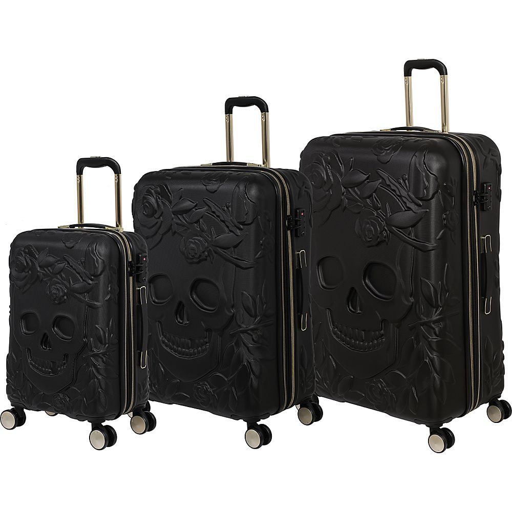 it luggage Skulls II 3 Piece Hardside Expandable Luggage Set Black - it luggage Luggage Sets | eBags
