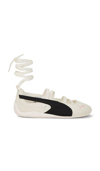 X Rosé Speedcat Ballet Flat in Warm White, Puma Black & Frosty Pink | Revolve Clothing (Global)