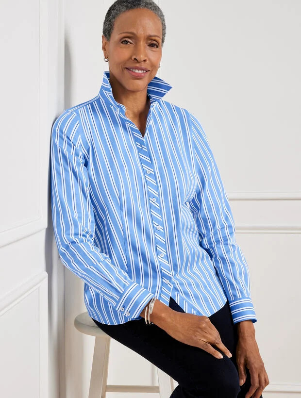 Non-Iron Perfect Shirt - Catamaran Stripe | Talbots