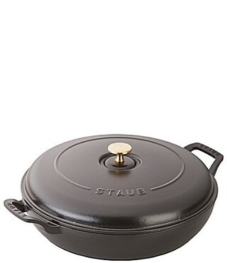 Staub Cast Iron 3.5-qt. Round Braiser with Lid - Matte Black | Dillard's