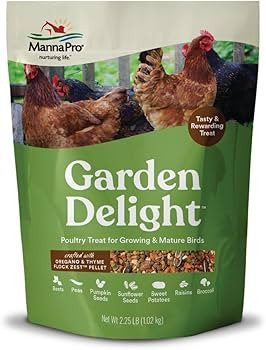 Manna Pro Garden Delight Chicken Treat, Dried Vegetable & Herb Treat Mix for Chickens, Ducks, and... | Amazon (US)