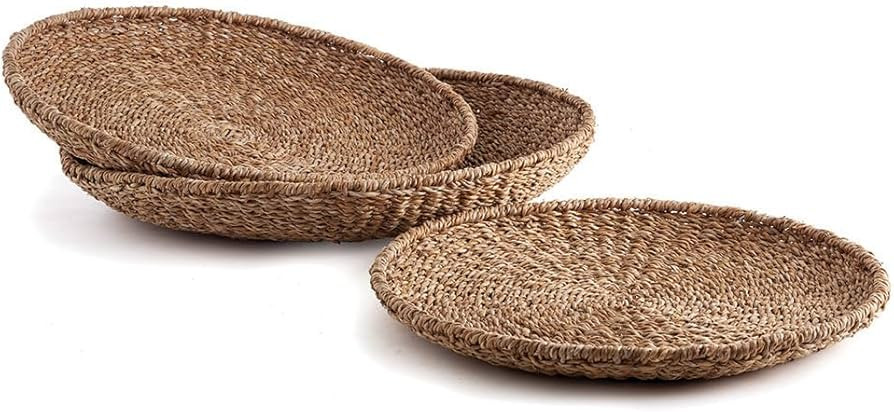 Napa Home & Garden Seagrass Round Trays Set of 3 Natural | Amazon (US)