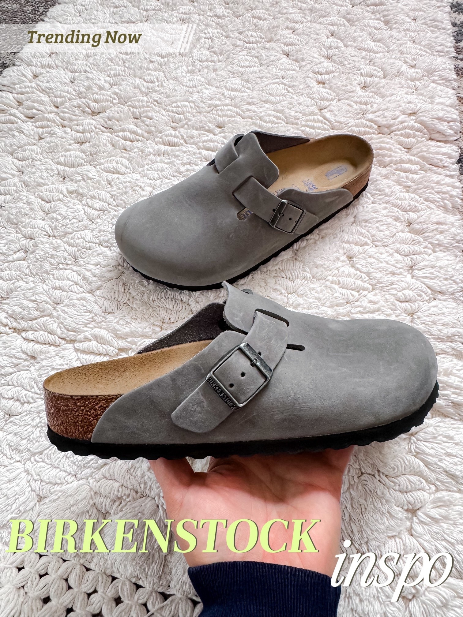 Obsessed with my mom’s new Birkenstocks. This Iron color is everything. The perfect mix of cozy, classic, and neutral, these clogs instantly elevate any casual outfit while keeping your feet supported all day long. The soft footbed molds perfectly for that cloud-like comfort Birks are known for. If you’ve been eyeing a pair, this color is the one… it goes with everything and looks effortlessly chic year-round. A must-have for everyday wear, errands, school drop-off, travel, and cozy days at home.

Birkenstock Style • Birkenstock Boston • Iron Birkenstocks • Neutral Style • Cozy Outfit Inspo • Fall Essentials • Winter Essentials • Style Favorites • LTKFinds • Gifts For Her • Comfy Style • Everyday Outfits • Minimal Style • Capsule Wardrobe • Trending Now • LTKFashion • Viral Finds • Influencer Favorites • Modern Style • Aesthetic Style

#LTKootd #LTKOver40 #LTKGiftGuide