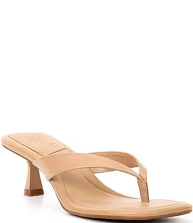 Gianni Bini Vaga Leather Thong Sandals - 9 | Dillard's