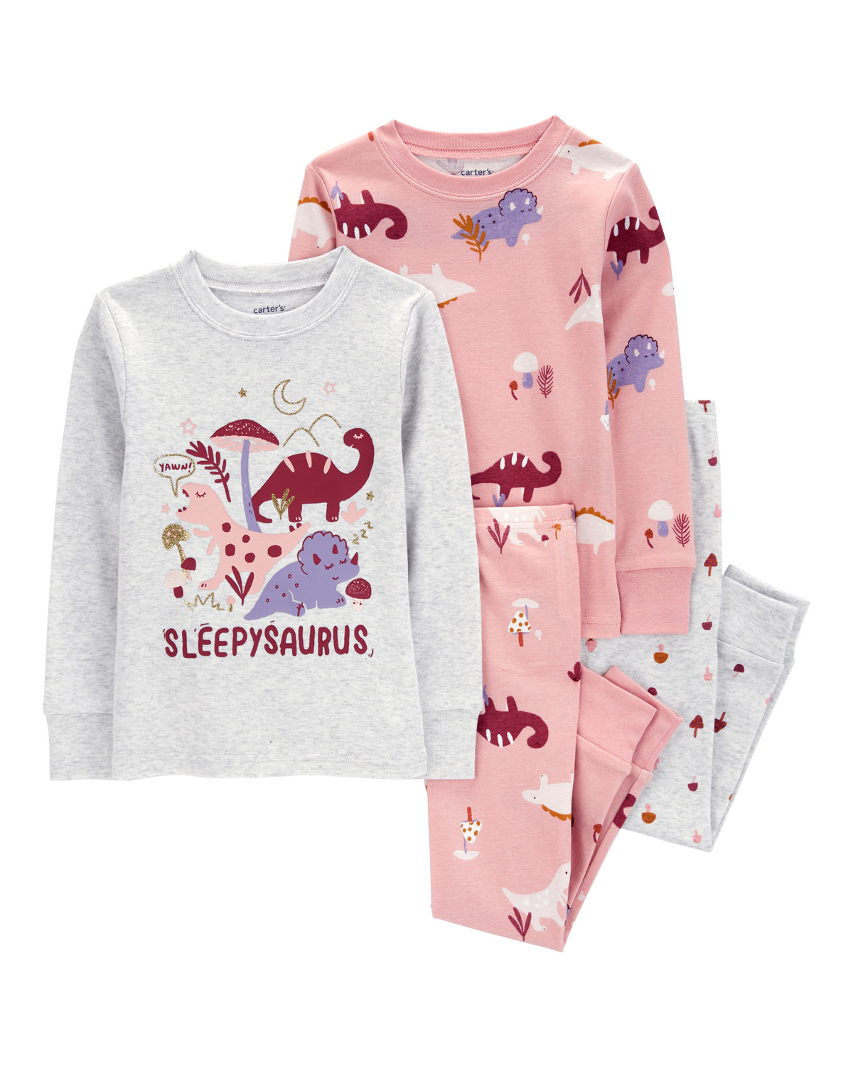 Toddler 4-Piece Dinosaur Pajamas | Carter's Inc