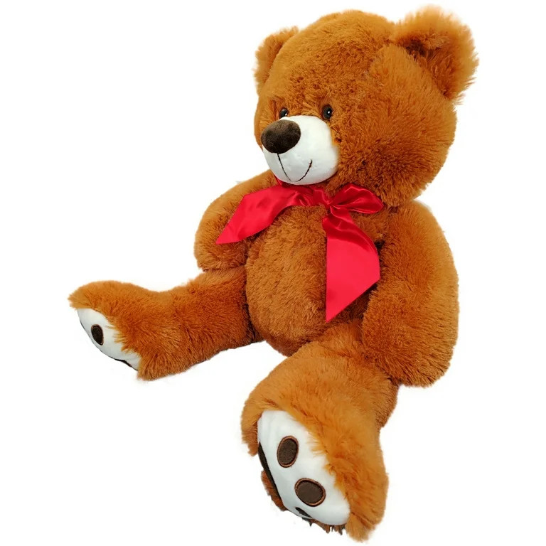 OCINAPALS 20" Stuffed Brown Bear with Red Ribbon | Walmart (US)