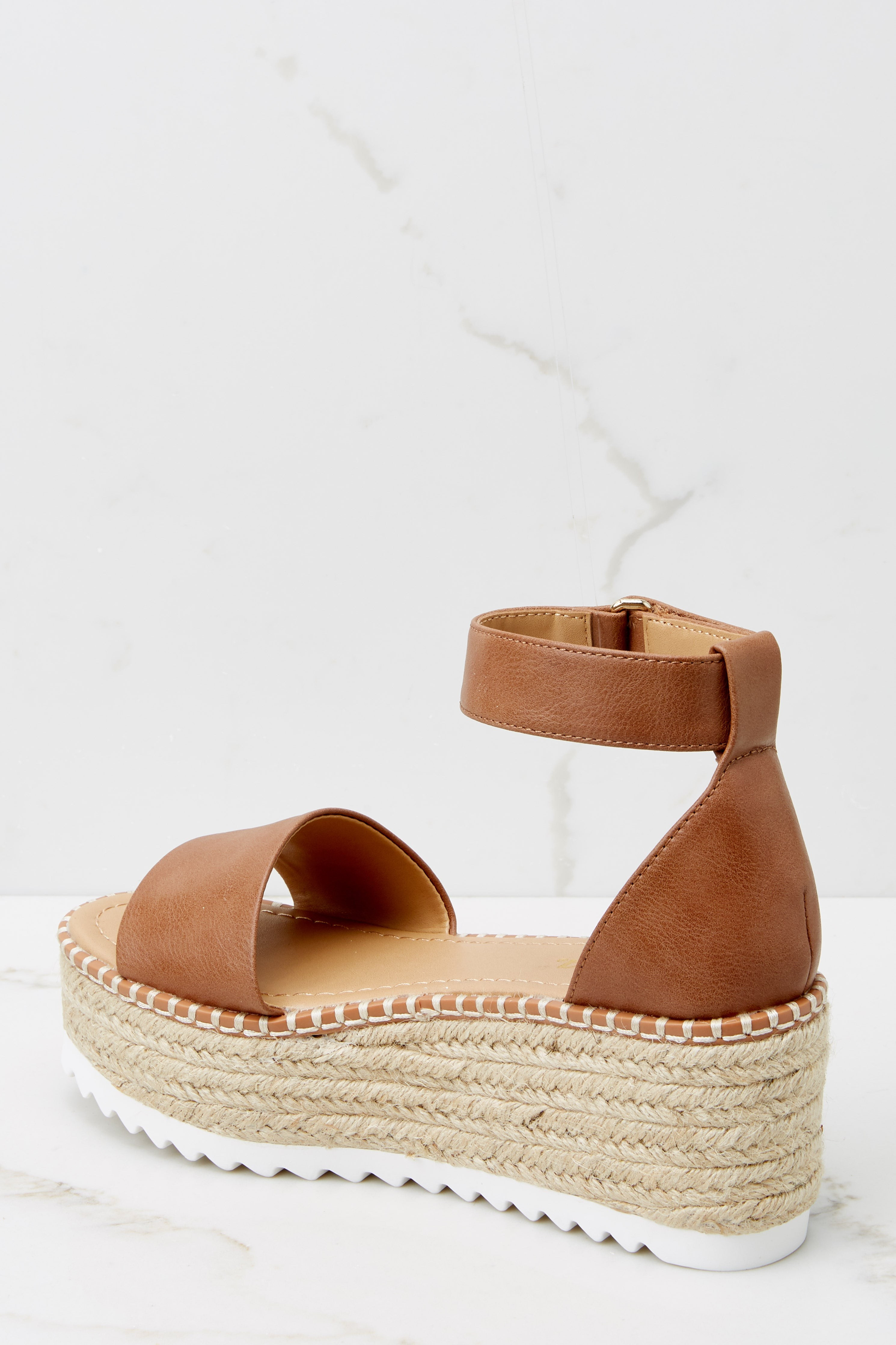 In A Flash Brown Flatform Sandals | Red Dress 