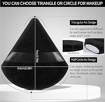 Pimoys 6 Pcs Powder Puff Face Soft Triangle Makeup Puff Velour Makeup Sponge Stocking Stuffers fo... | Amazon (US)
