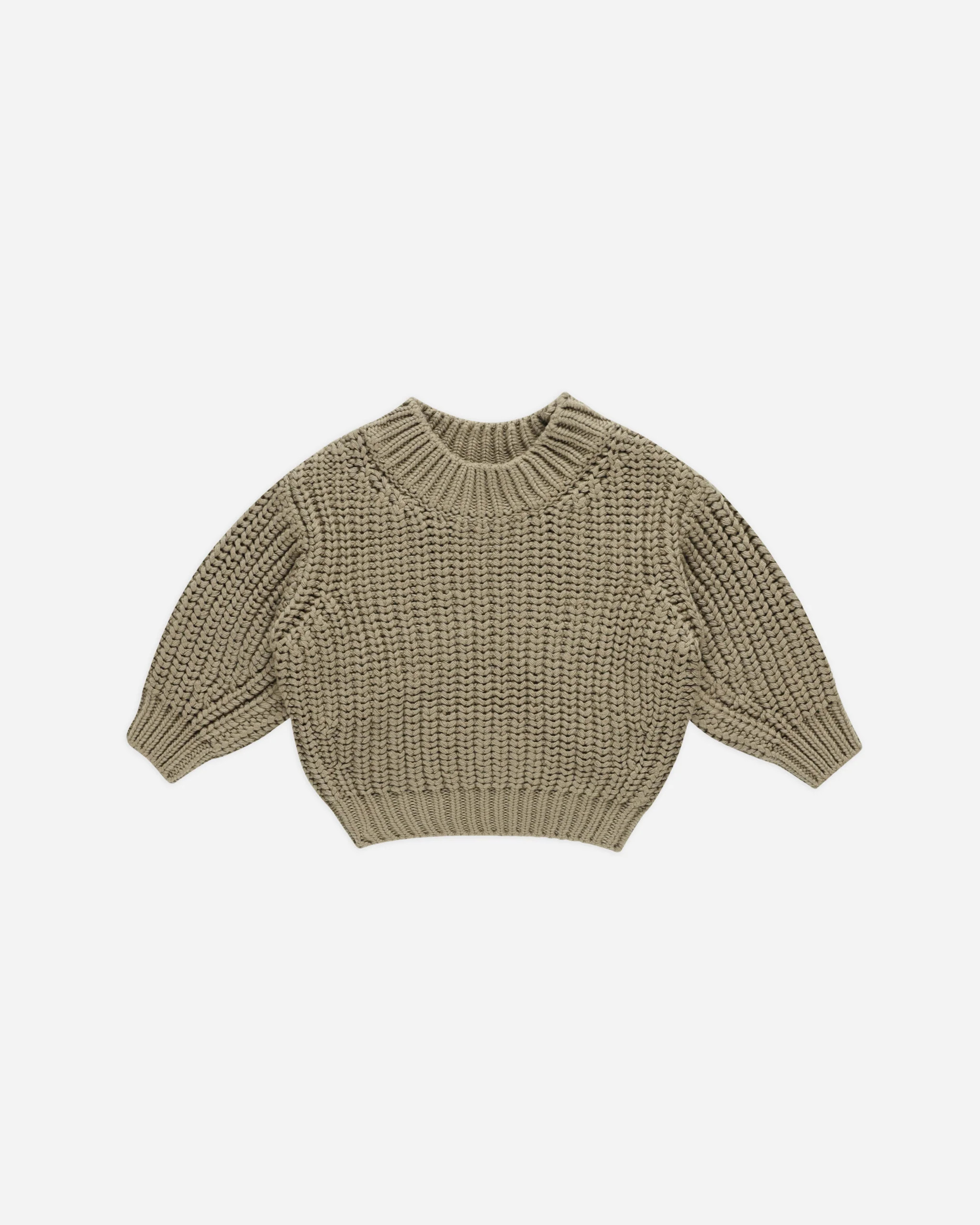 Chunky Knit Sweater || Olive | Rylee + Cru