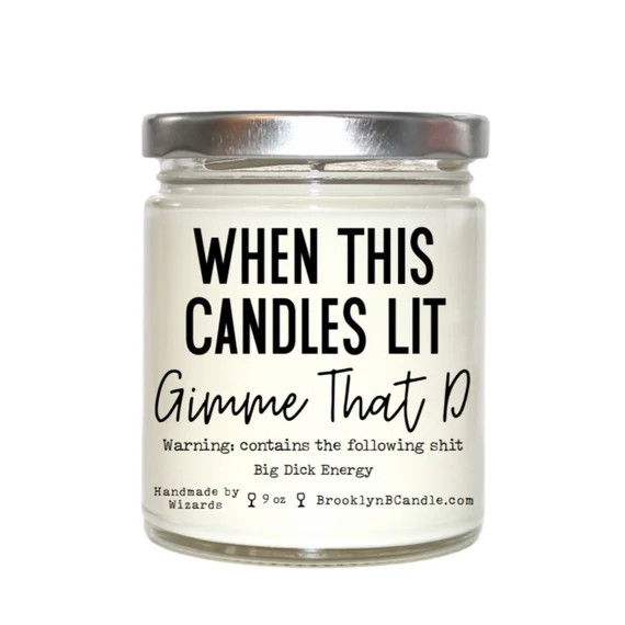 FUNNY GIFT For Him Christmas gift GiveMeThatDick couples gift soy candle Husband Gift Boyfriend g... | Etsy (US)