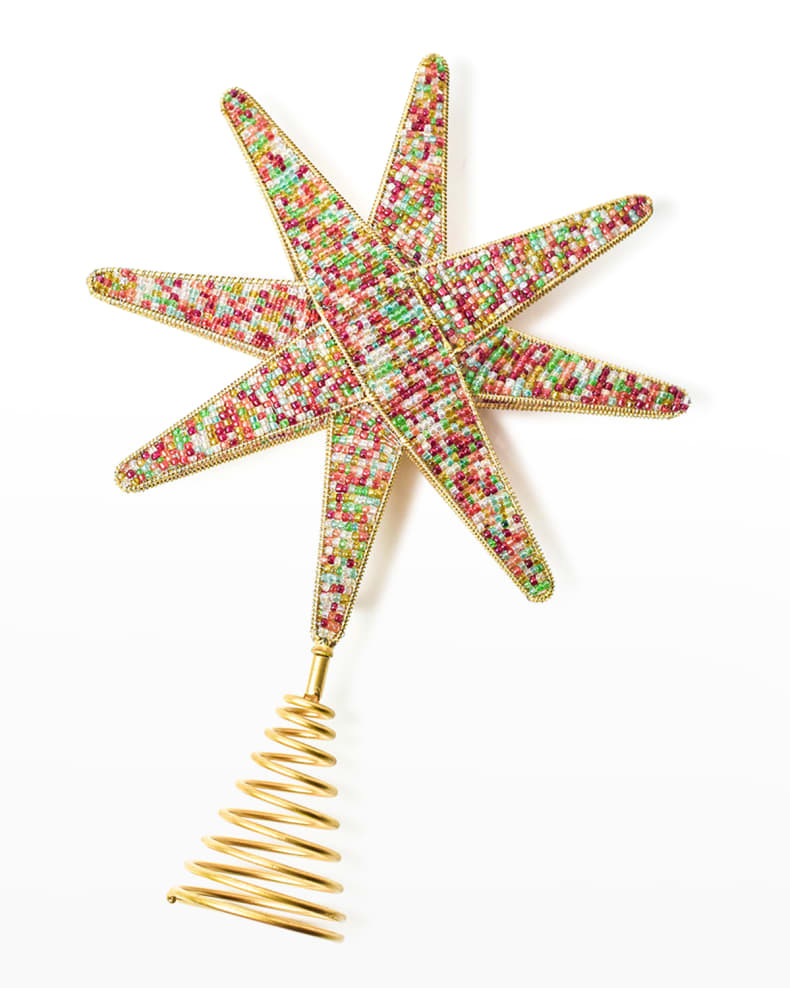 Coton Colors Gold Beaded Tree Topper | Neiman Marcus