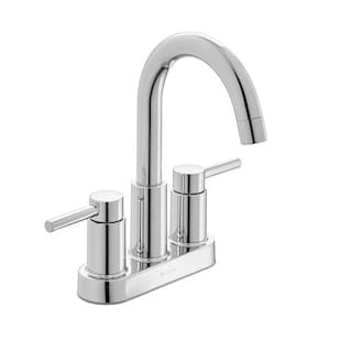 Dorind 4 in. Centerset Double Handle High-Arc Bathroom Faucet in Chrome | The Home Depot