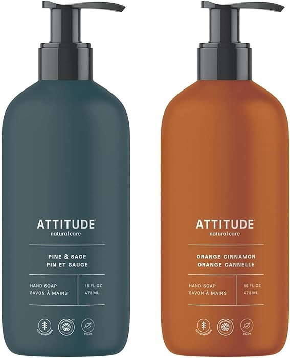 Bundle of ATTITUDE Liquid Hand Soap, EWG Verified, Plant and Mineral-Based, Vegan Personal Care P... | Amazon (US)