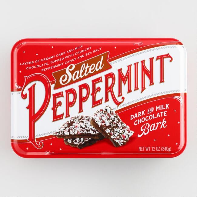Salted Peppermint Bark Tin | World Market