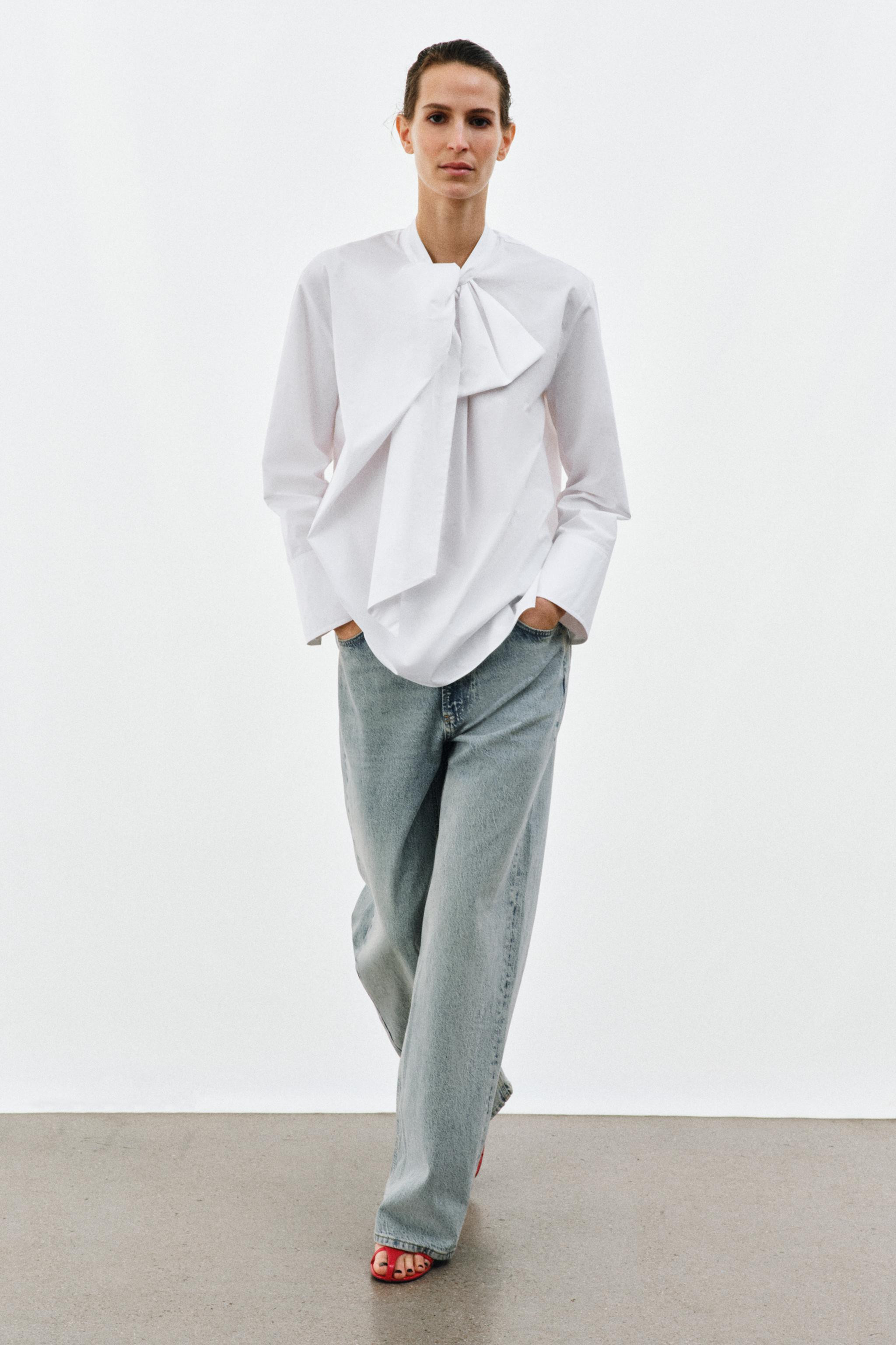 TIED POPLIN SHIRT ZW COLLECTION | Zara US