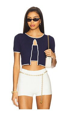 MAJORELLE Amy Cardi Set in Navy & White from Revolve.com | Revolve Clothing (Global)