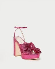 Natalia Fuchsia Platform Bow Heel | Loeffler Randall