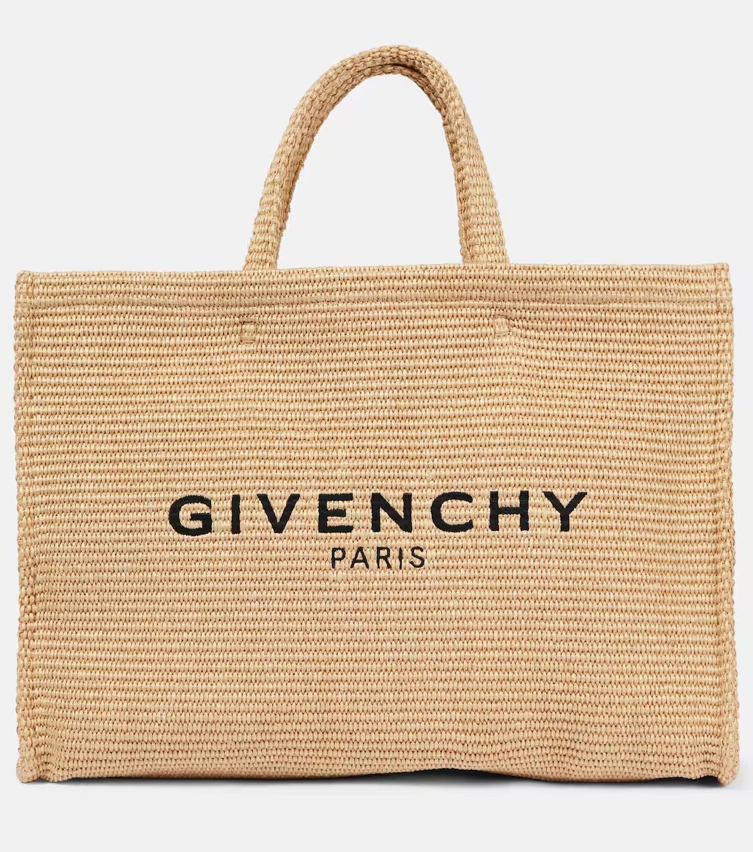 G Large raffia-effect tote bag | Mytheresa (US/CA)