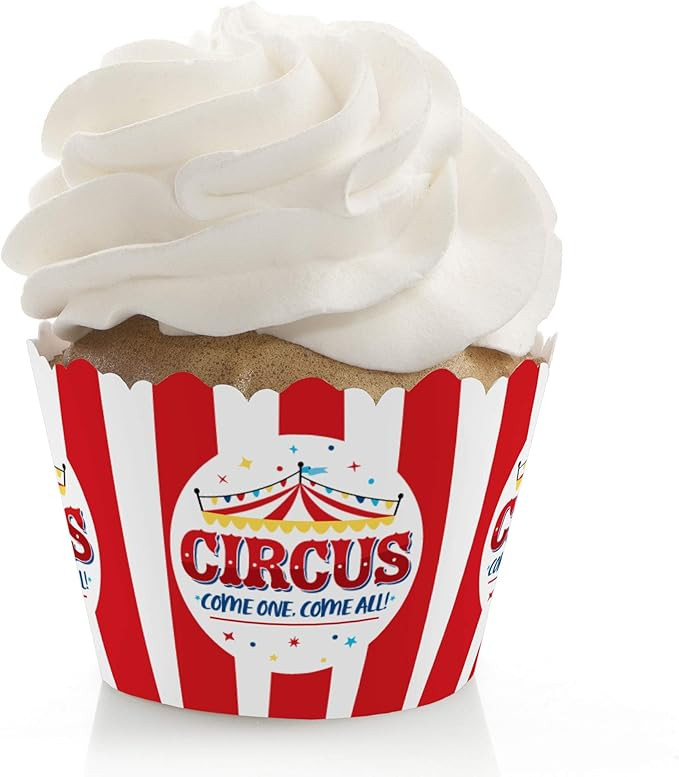 Big Dot of Happiness Carnival - Step Right Up Circus - Carnival Themed Decorations - Party Cupcak... | Amazon (US)