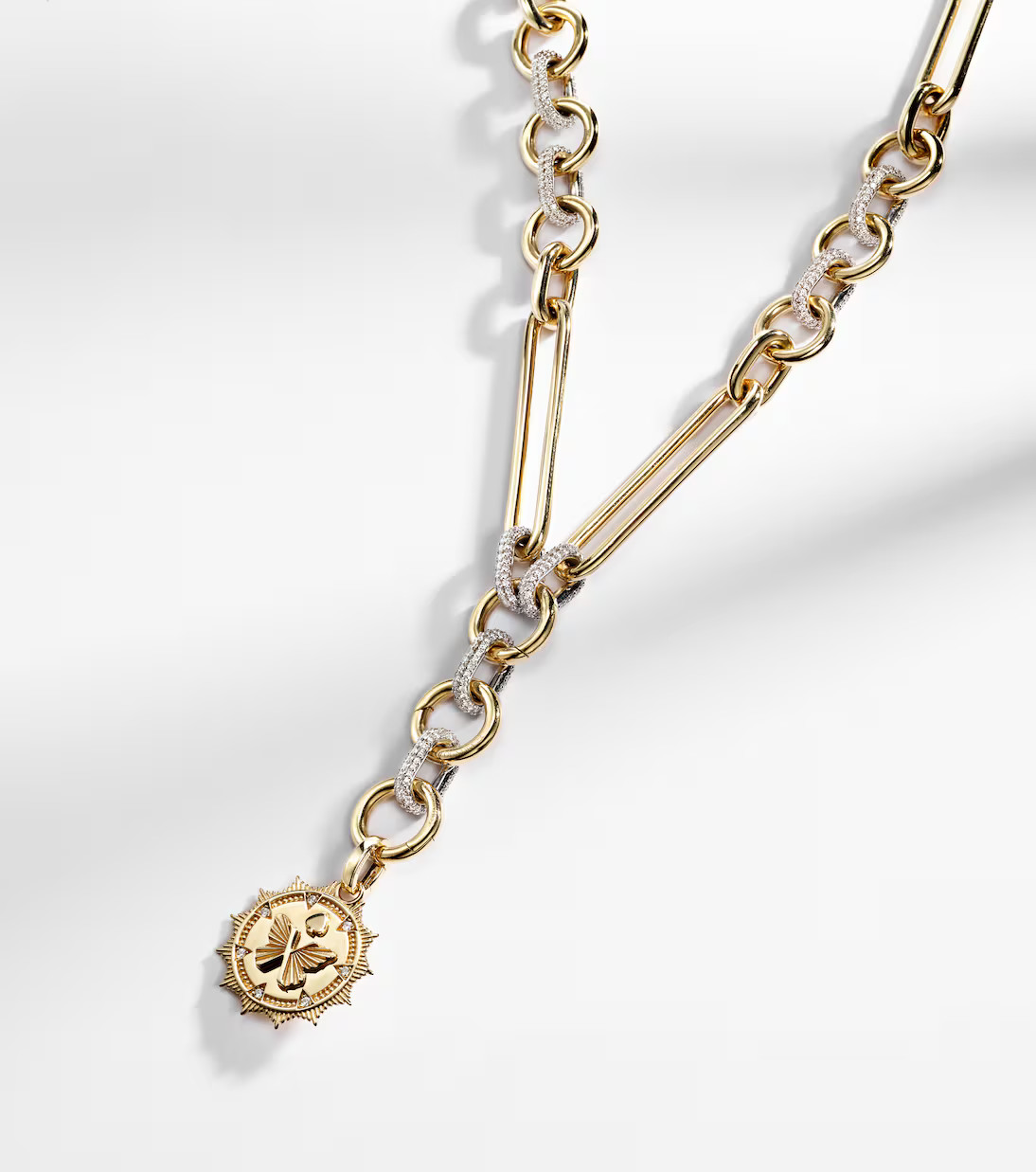 18kt gold chain necklace with diamonds | Mytheresa (US/CA)