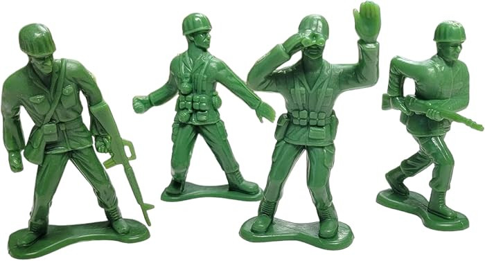 Highly Detailed Large Green US Army Men Action Figures Soldier Set. (4") Plastic. Military Toy Me... | Amazon (US)