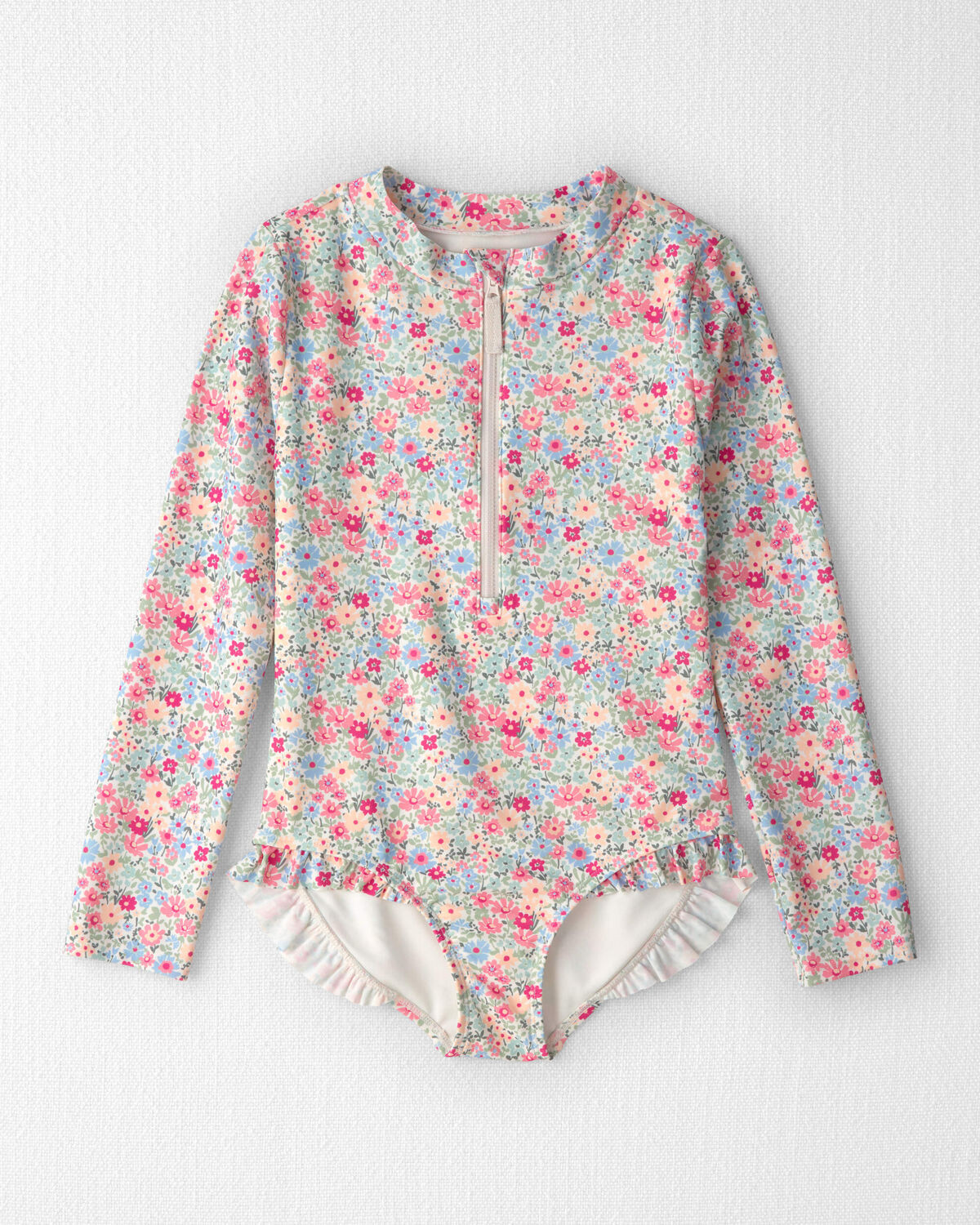 Girls Recycled Rashguard Swimsuit in Meadow Mix | Carter's Inc