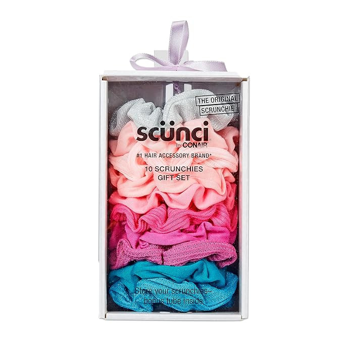 Scunci by Conair Teen Girl Holiday Gift Set, Christmas Stocking Stuffer Gift Box Under $20, Inclu... | Amazon (US)