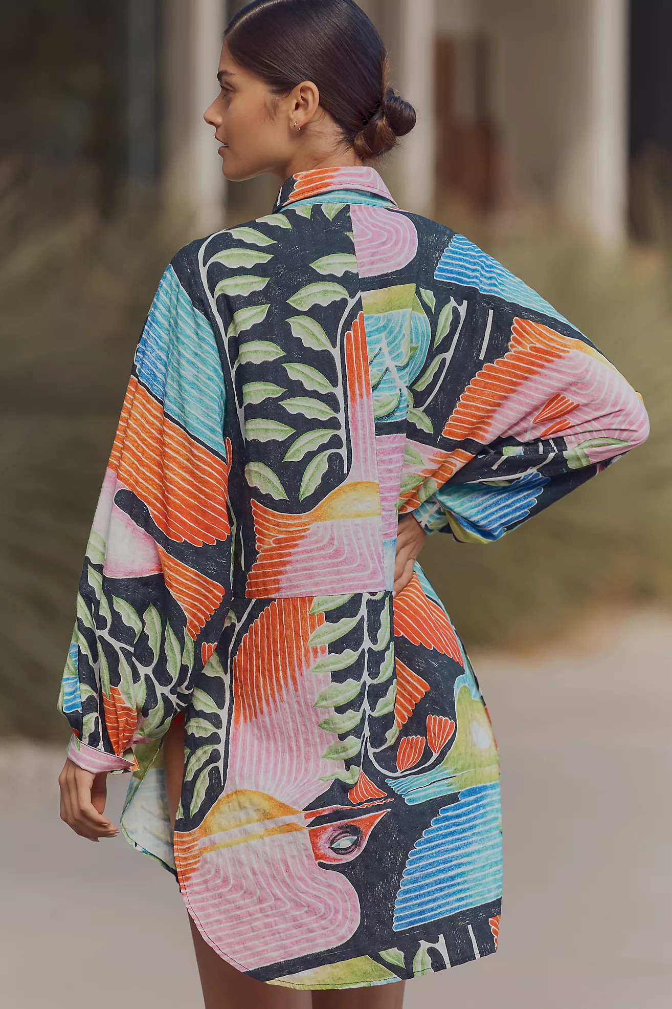 Carla Petelski x Celandine Short-Sleeve Buttondown Shirt | Anthropologie (US)