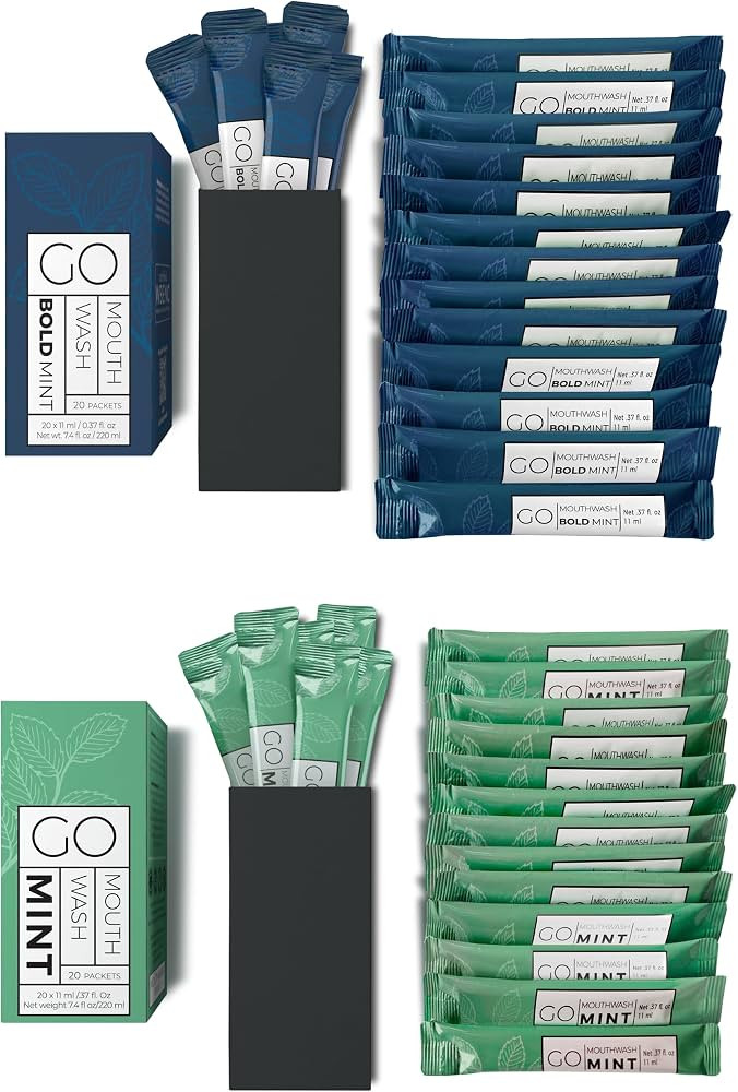 Bold Mint GO Travel Size Mouthwash Packets \u2013 Individual Mini Mouthwash for Fresh Breath - Sm... | Amazon (US)