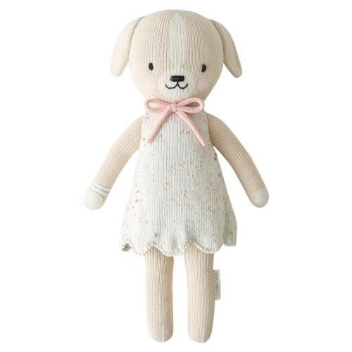 cuddle + kind Mia The Dog Little 13" Hand-Knit Doll – 1 Doll = 10 Meals, Fair Trade, Heirloom Quality, Handcrafted in Peru, 100% Cotton Yarn | Amazon (US)