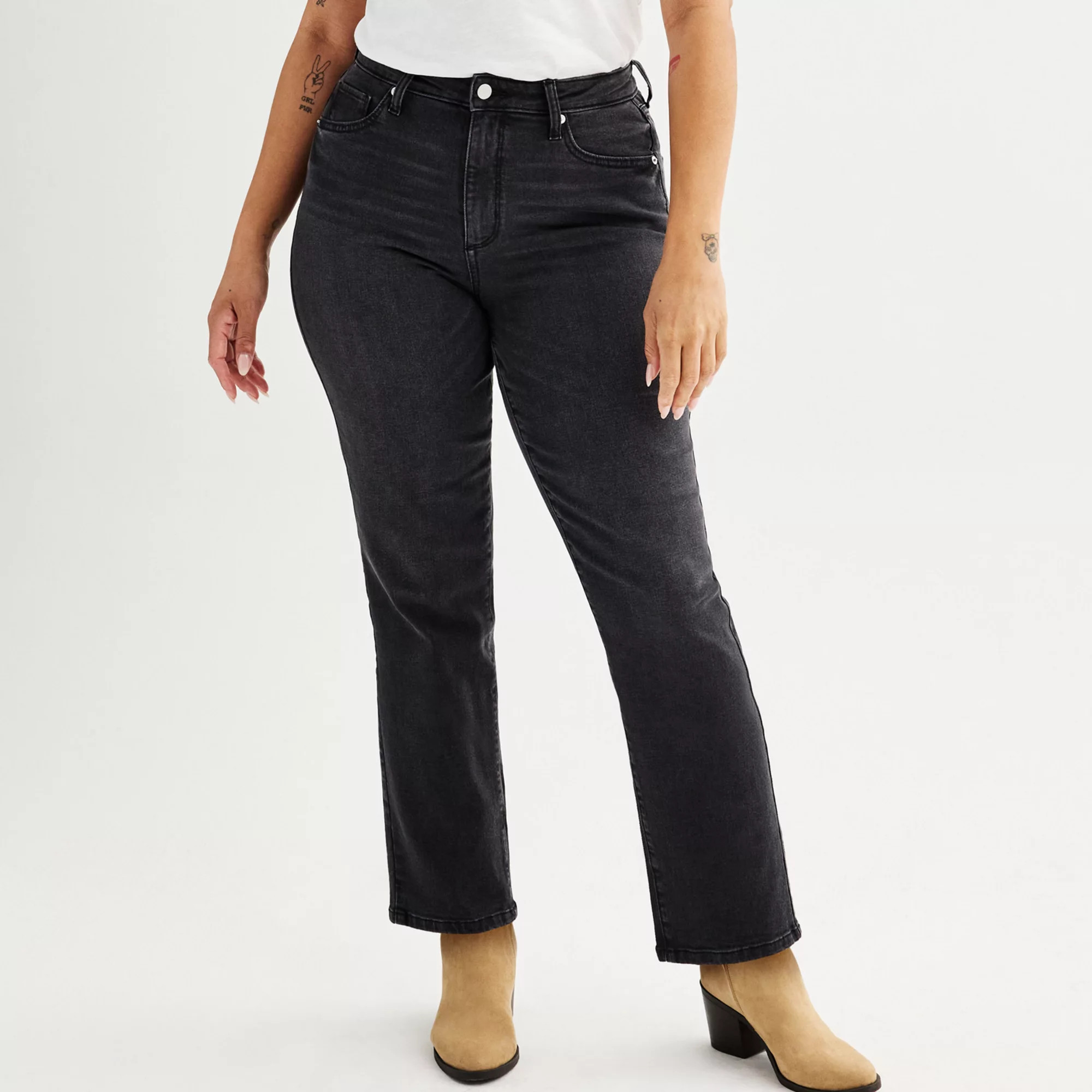 Women's Sonoma Goods For Life® High Rise Curvy Bootcut Jeans | Kohl's