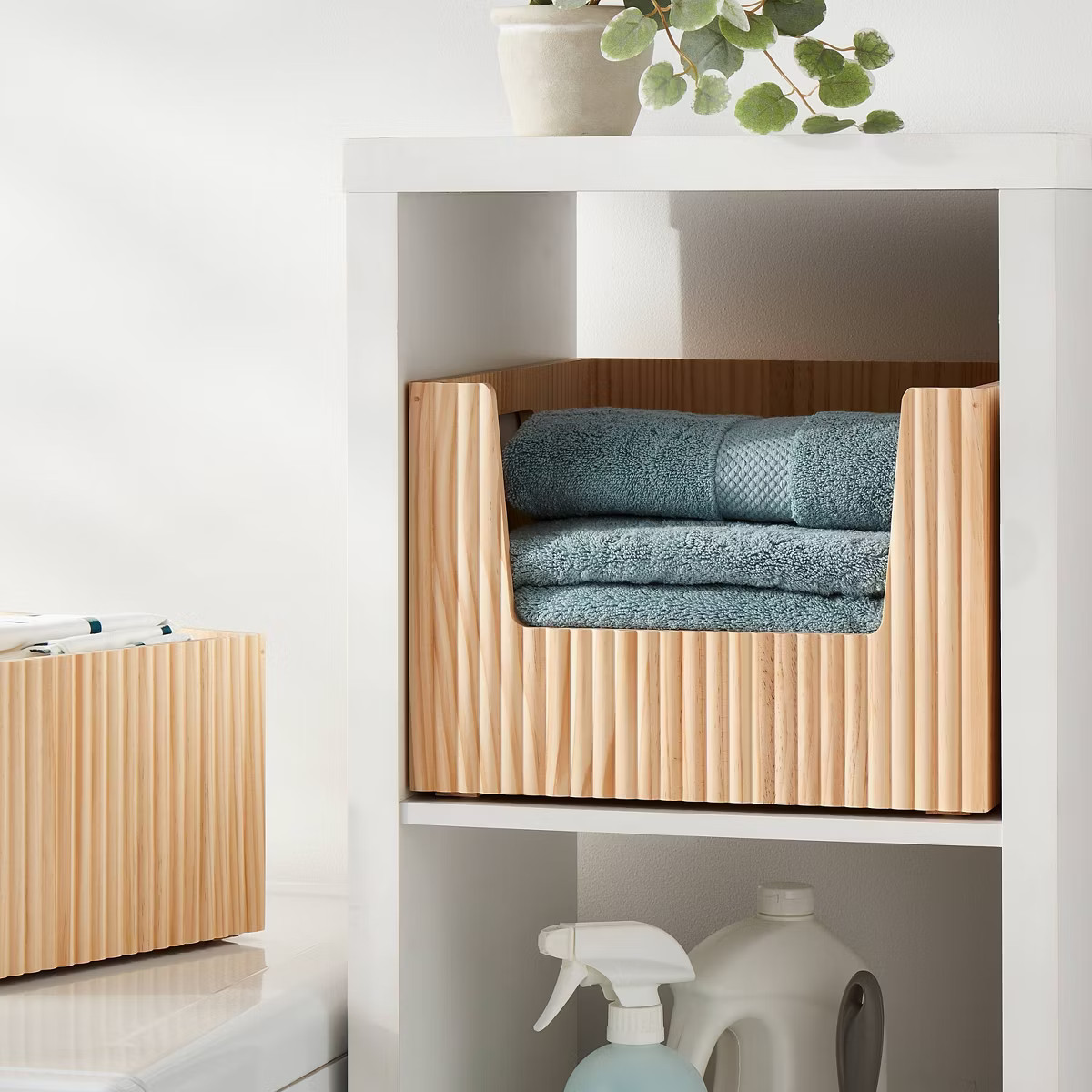 Open Front Wood Bin - Brightroom™ | Target