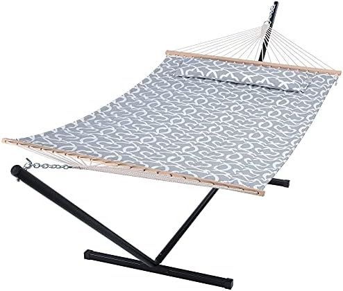 SUNCREAT 55 Inch Extra Large Double Hammock with Stand, 475lbs Capacity, Outdoor Portable Hammock... | Amazon (US)
