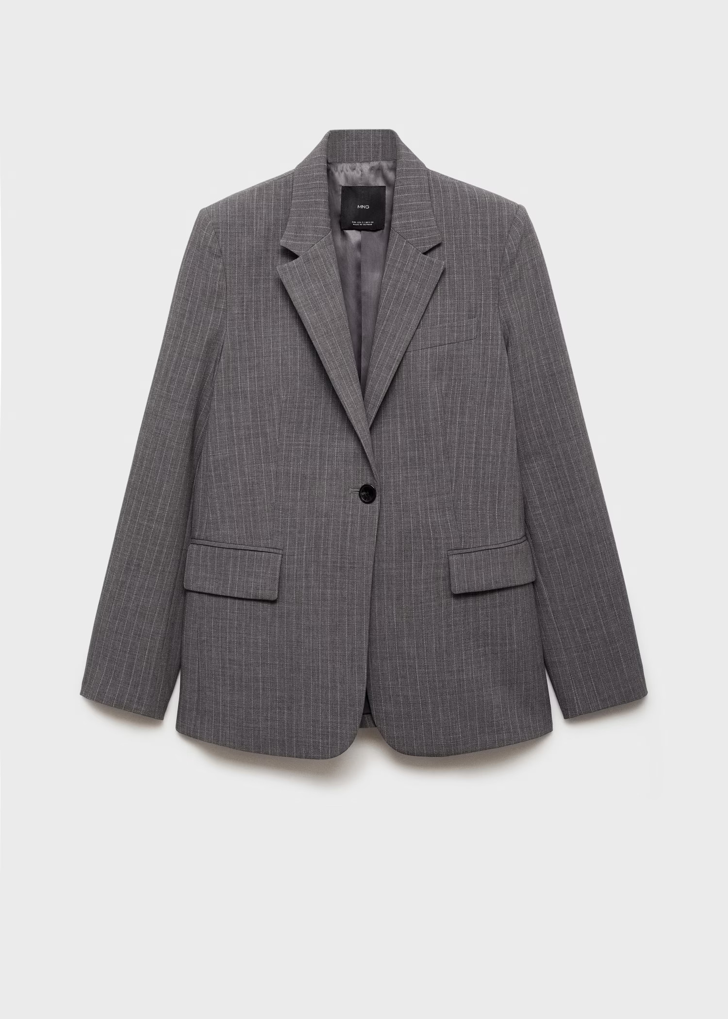 Pinstripe suit blazer - Woman | MANGO United Kingdom | MANGO (UK)