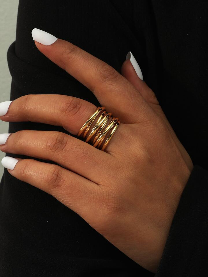 Minimalist Layered Ring | SHEIN