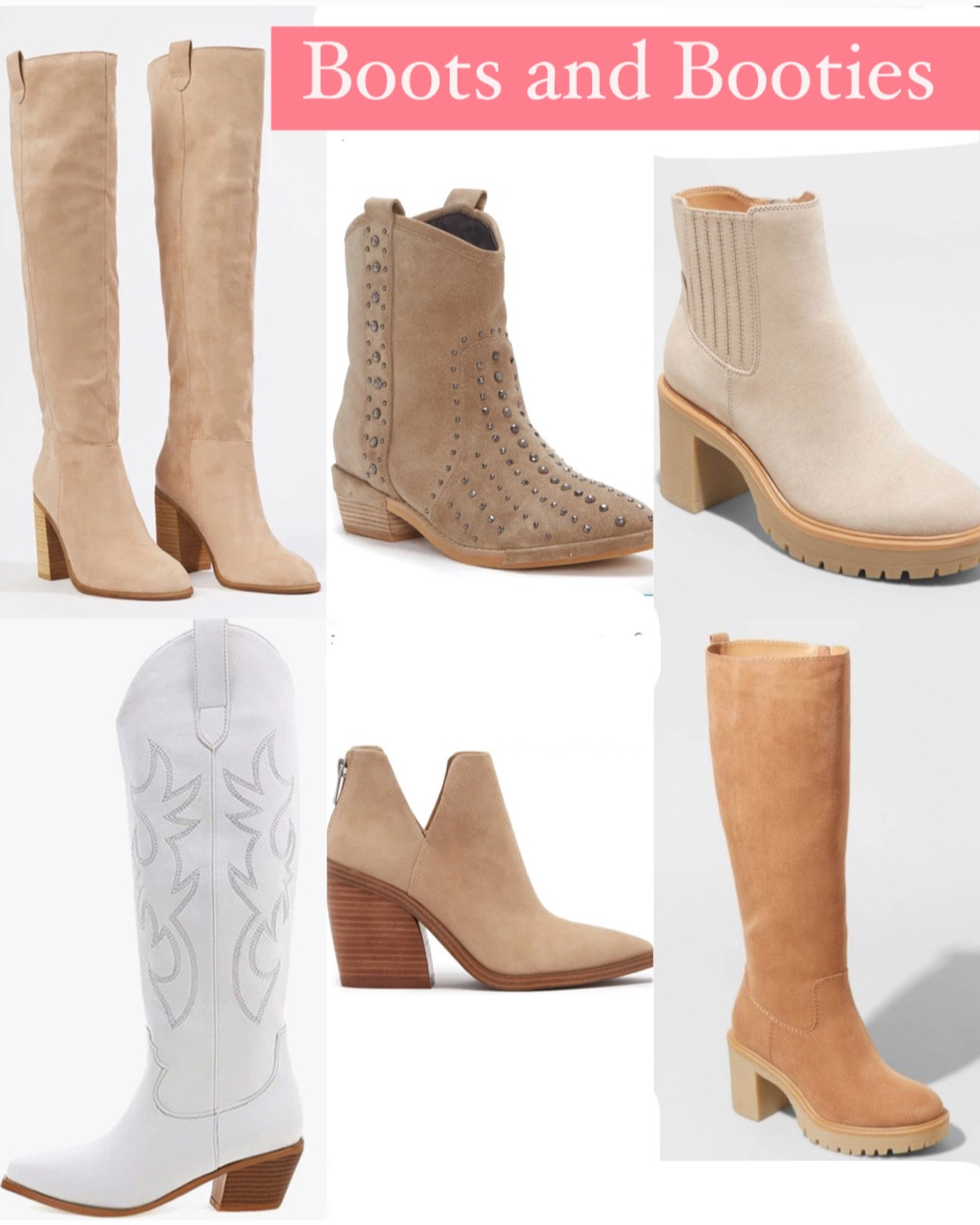 Boots and booties #taupeboots #cowboyboots #booties #kneehighboots
#boots 

#LTKsalealert #LTKunder50 #LTKshoecrush