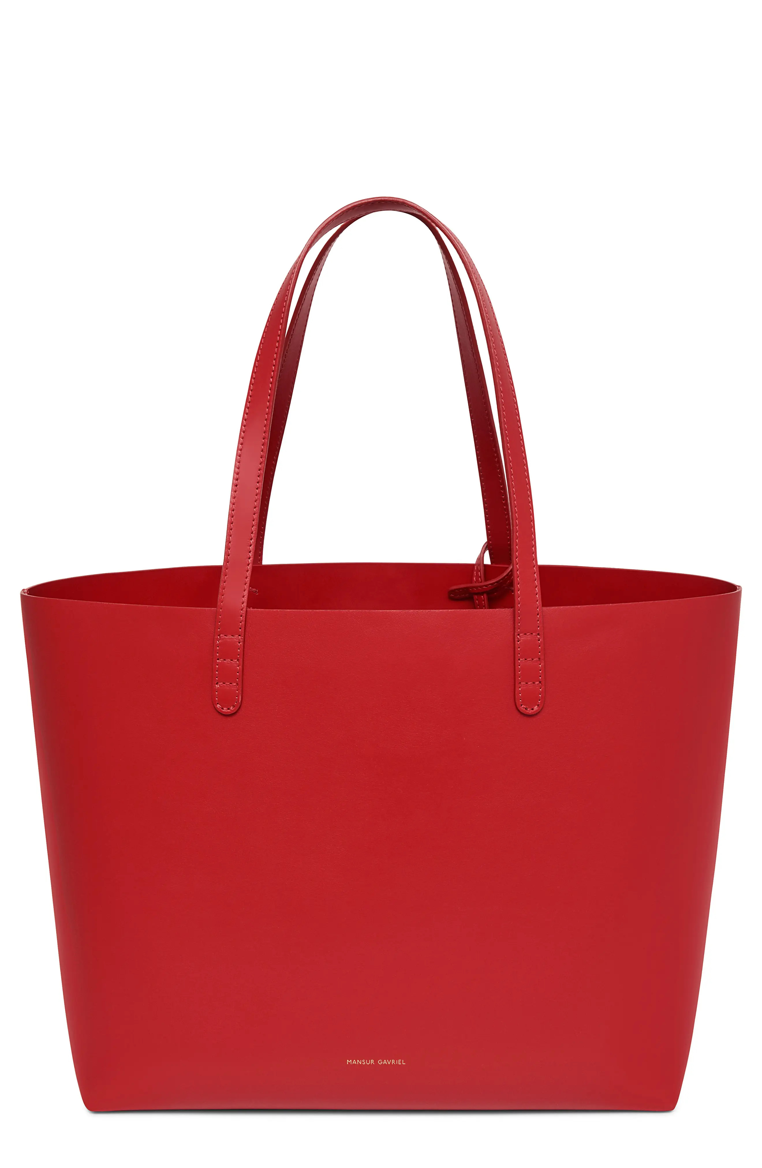 Mansur Gavriel Large Leather Tote - Red | Nordstrom