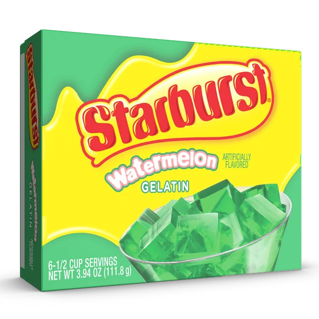 Starburst Watermelon Gelatin Mix, 6 Servings, 3.94 oz Cardboard Box | Walmart (US)