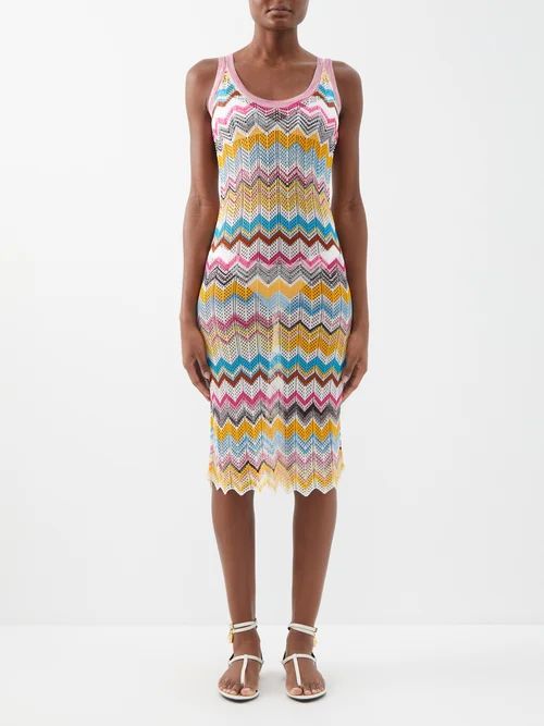 Missoni - Zigzag Crochet-knit Midi Dress - Womens - Multi | Matches (US)