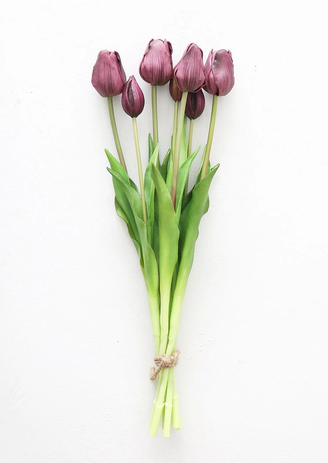 Purple Artificial Tulip Flower Bundle of 7 - 18.5" | Afloral (US)