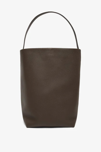 Large N/S deep brown leather tote bag | Shop Savannahs (US)