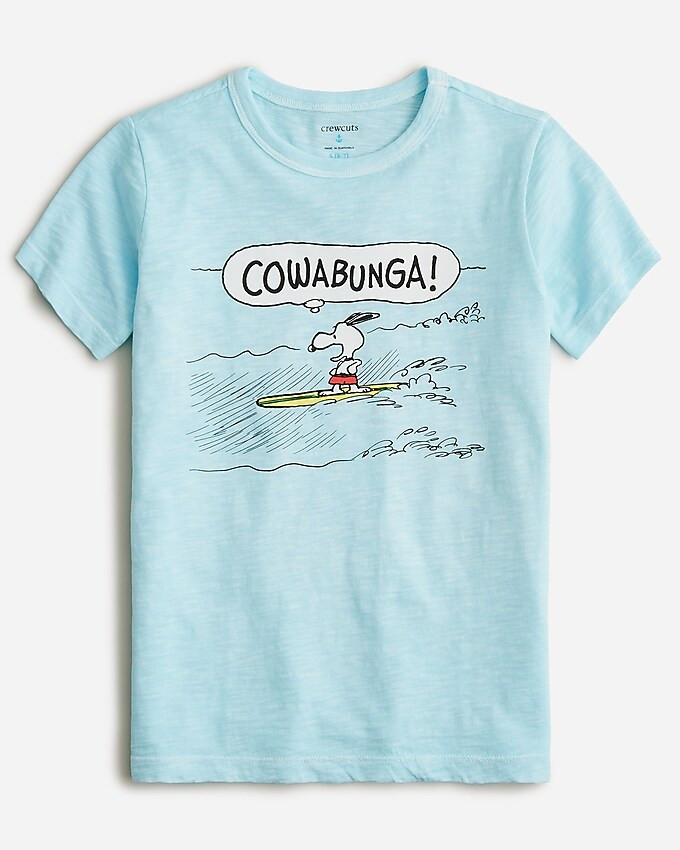Peanuts® X crewcuts Snoopy cowabunga graphic T-shirt | J. Crew US