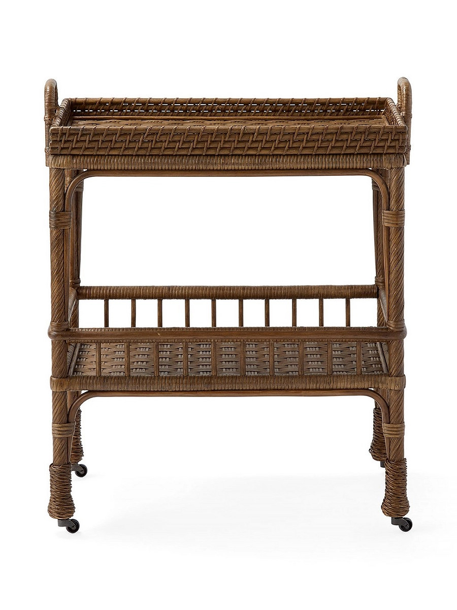 South Seas Rattan Side Cart | Serena and Lily