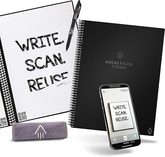 Rocketbook Planner & Notebook, Fusion : Reusable Smart Planner & Notebook | Improve Productivity ... | Amazon (US)