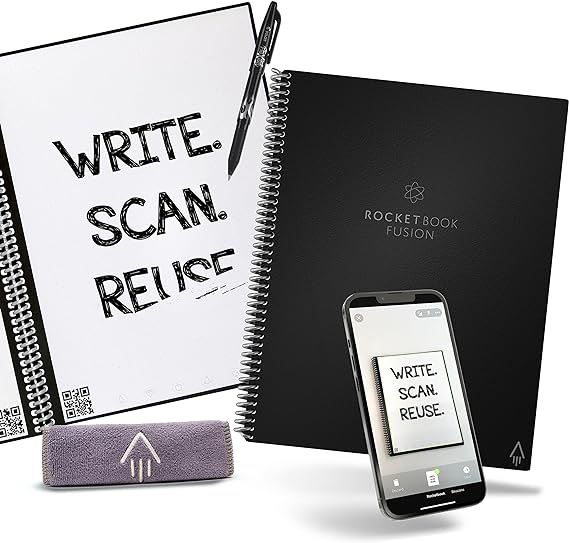 Rocketbook Planner & Notebook, Fusion : Reusable Smart Planner & Notebook | Improve Productivity ... | Amazon (US)