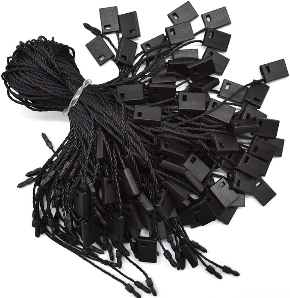 Renashed Hang Tag String Black 7" 1000Pcs Nylon Snap Lock Pin Loop Fastener Hook Ties Easy and Fa... | Amazon (US)