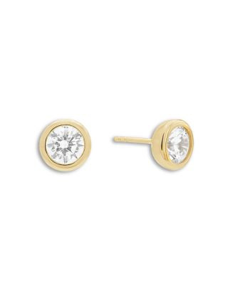 Cubic Zirconia Bezel Solitaire Stud Earrings | Bloomingdale's (US)