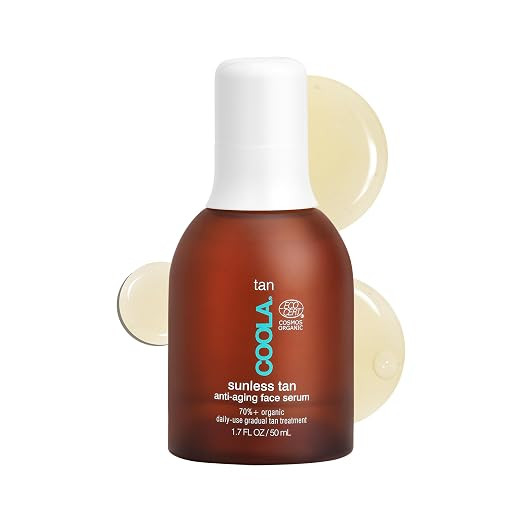 COOLA Sunless Self Tanner Face Serum, Anti-Aging, 1.7 fl oz | Organic Face Tanning Serum, For a G... | Amazon (US)